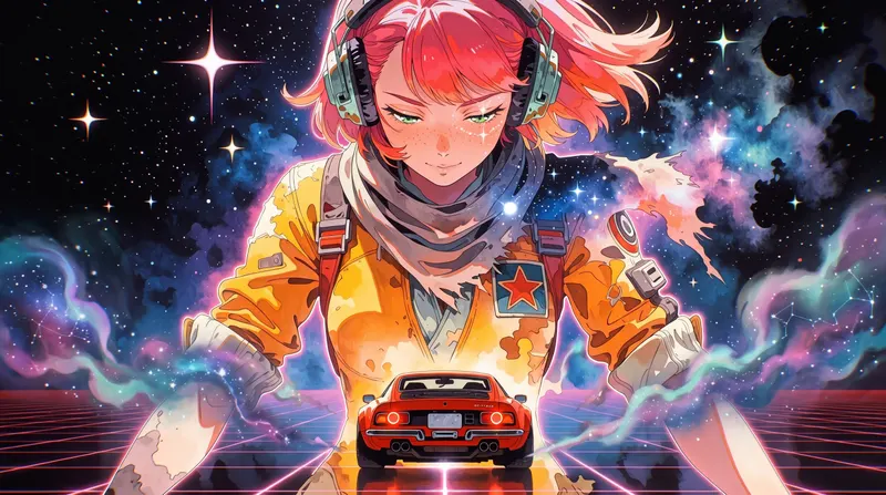 put this on and Outrun the night — key art